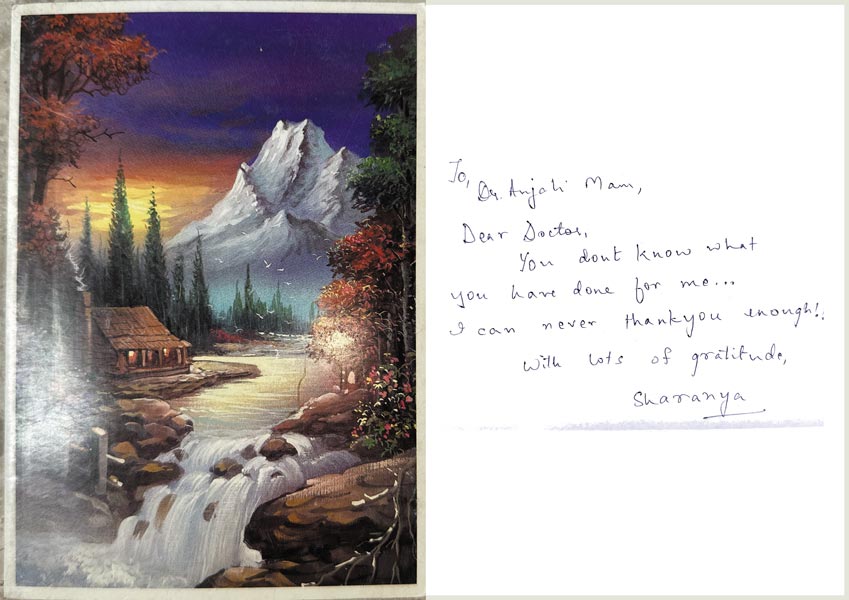 Patient's Thankyou Note